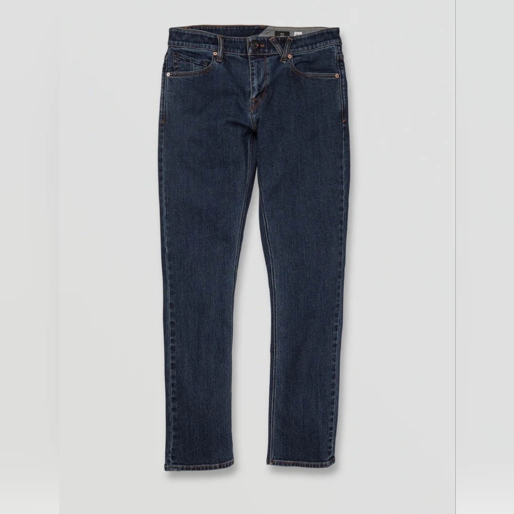 Volcom Men 2x4 Skinny Fit Jeans - Dirty Med Blue Size 32x32